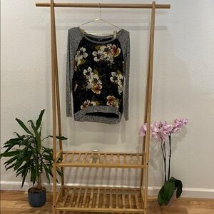 Kut from the Kloth Floral Print Sweater, Petite Medium, Like New